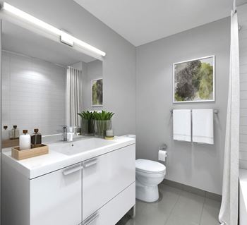 Bathroom at The Kent, Illinois, 60614